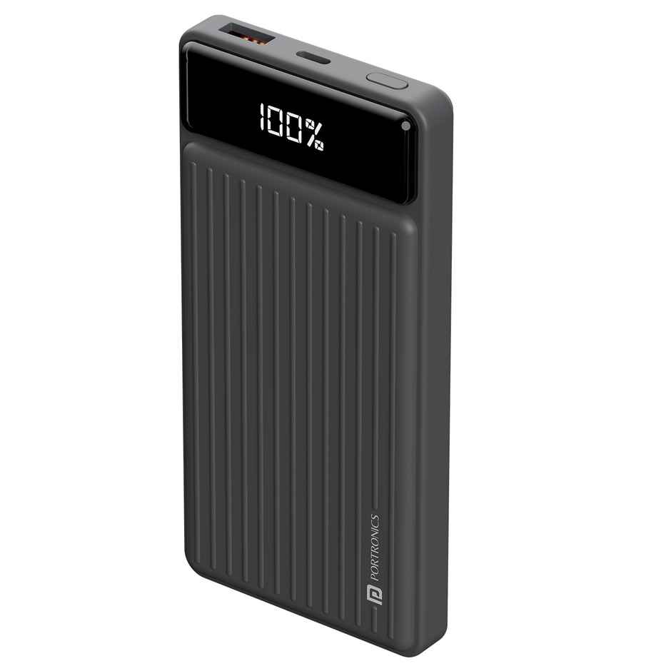 Portronics Luxcell B 10K 10000 mAh 22.5W Fast charging Power Bank, Ultra Slim Power Bank (Black)
