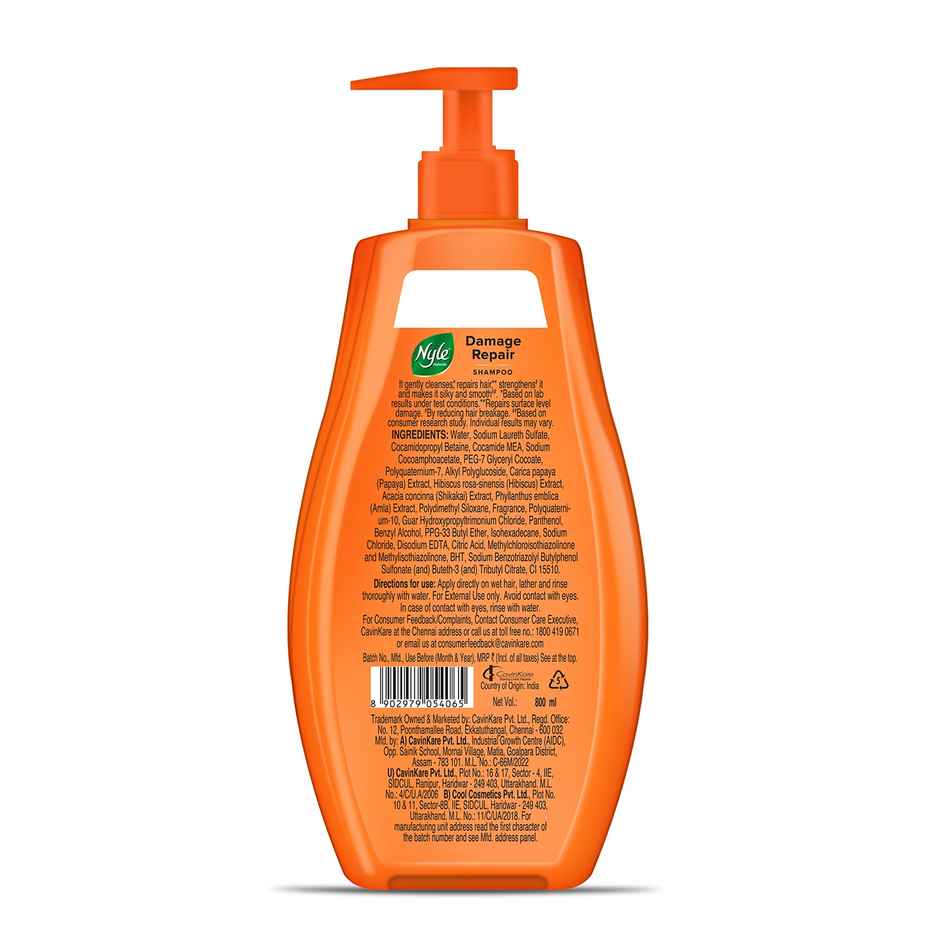 Nyle Naturals Damage Repair Shampoo With Goodness Of Papaya And Hibiscus