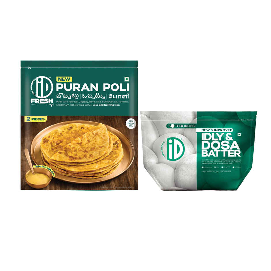 Id Puran Poli (150g) & Id Idli & Dosa Batter (1kg) Combo