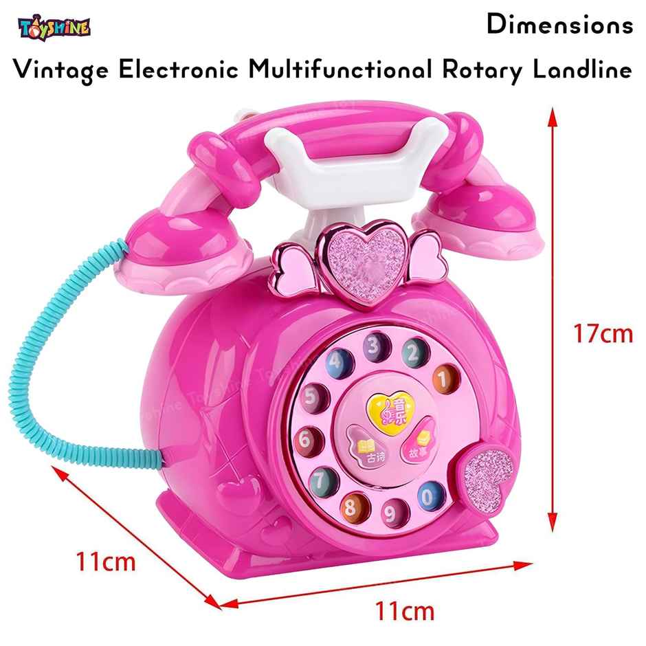 Toyshine Vintage Multifunctional Rotary Landline Phone Toy For Kids