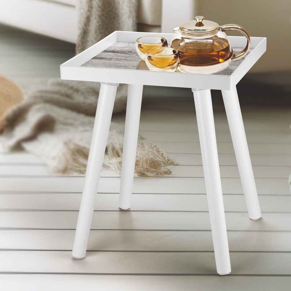 NAYASA Woodenfinish Square Side Table for Bedroom & Living Room - Bedside Stand | End Table