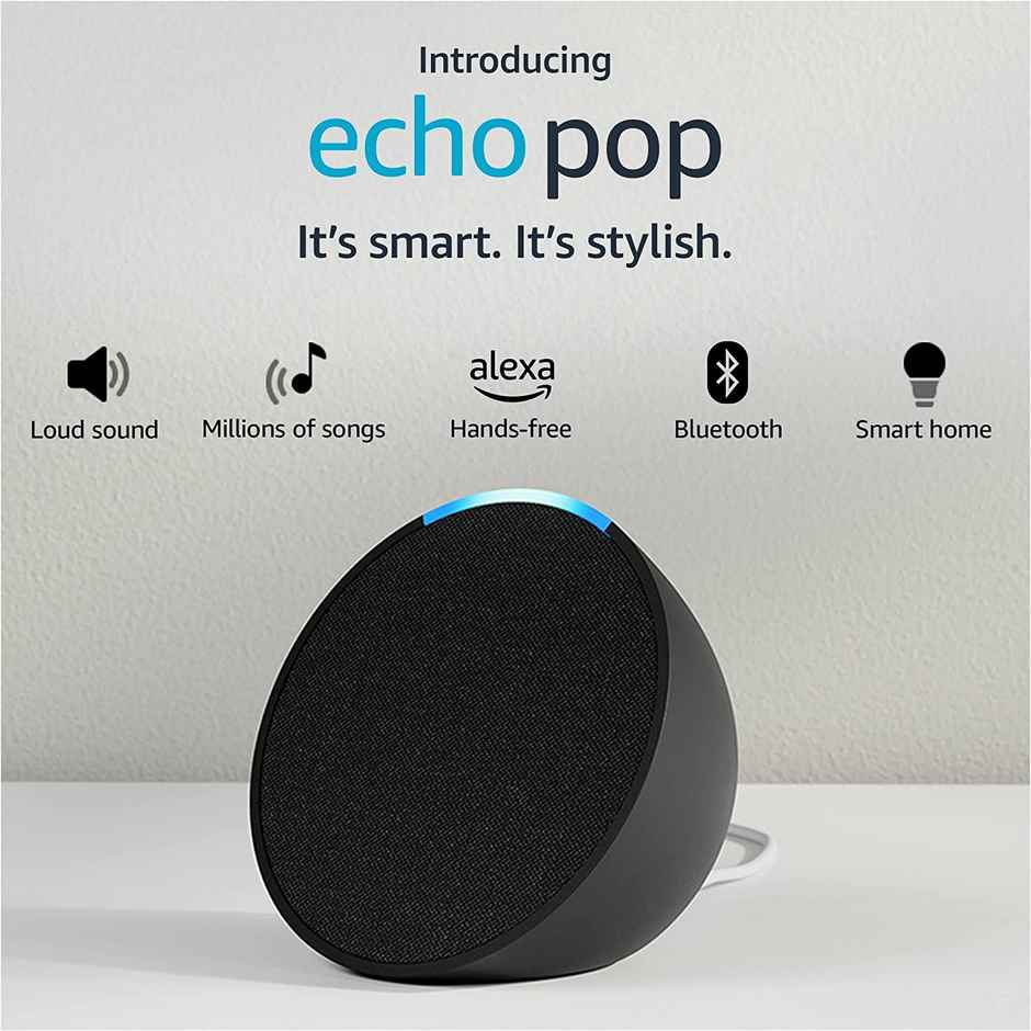Amazon Echo Pop Smart Speaker - Wifi | Bluetooth Connectivity