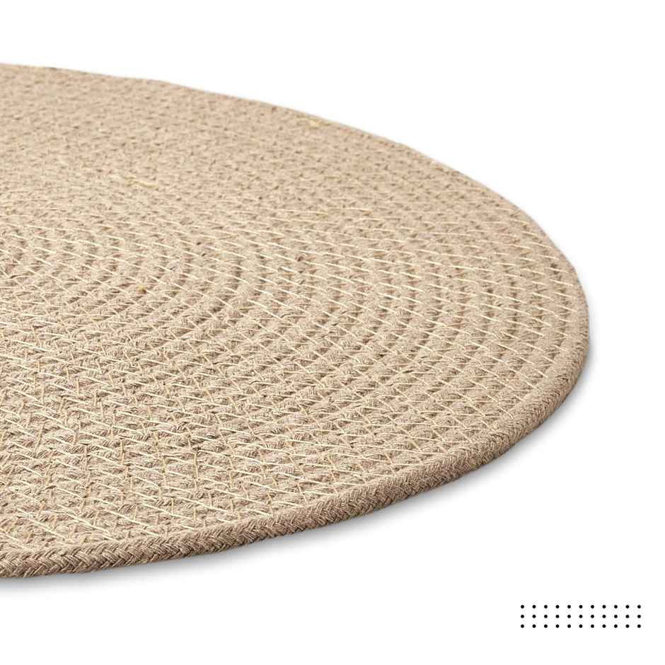 Encasa Xo Cotton Placemat Beige 35 Cm, Pack Of 2