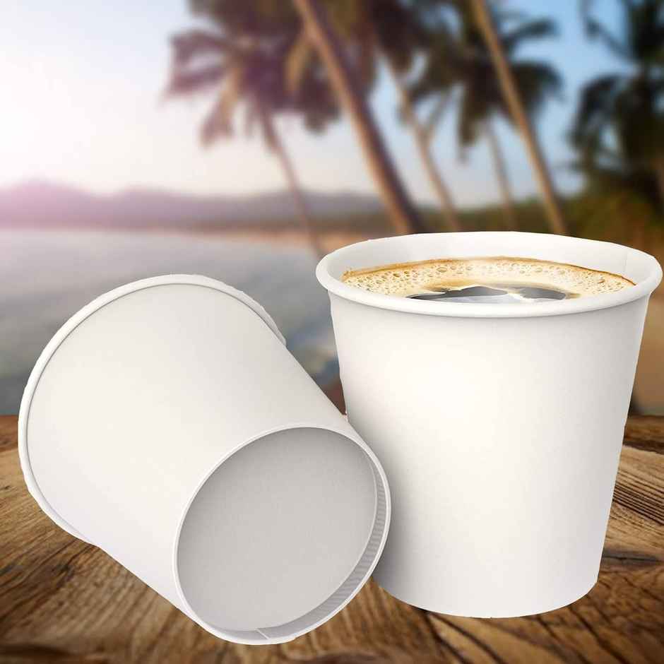 Disposable Paper White Glass | 150 ml | Pack of 25 | Tempware