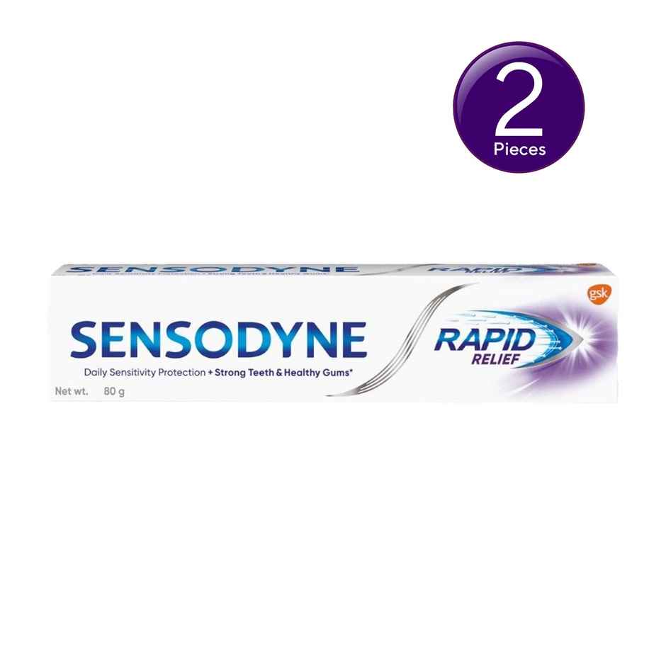 Sensodyne Rapid Relief Long Lasting Protection For Sensitive Teeth Toothpaste Combo 