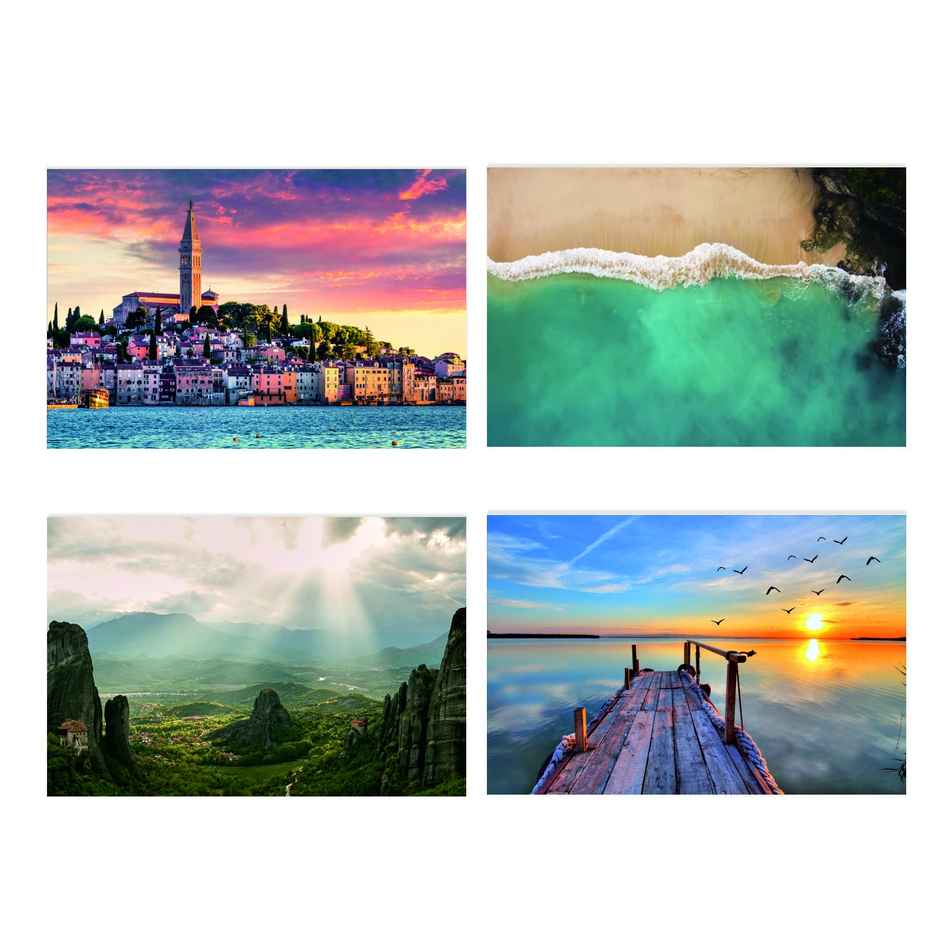 Paper Plane Design Travel Theme Wall Posters | Set of 10 | (12 Inch x 18 Inch) D2