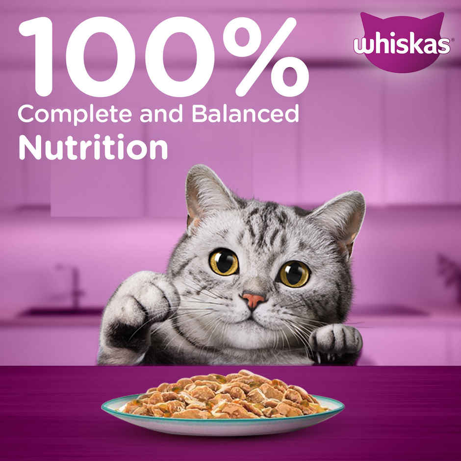 Whiskas Tasty Mix Adult Chicken with Salmon, Wakame Seaweed in Gravy Wet Cat Food