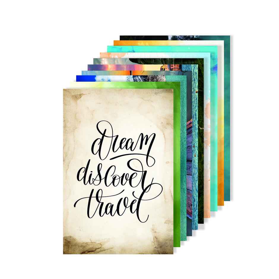 Paper Plane Design Travel Theme Wall Posters | Set of 10 | (12 Inch x 18 Inch) D2