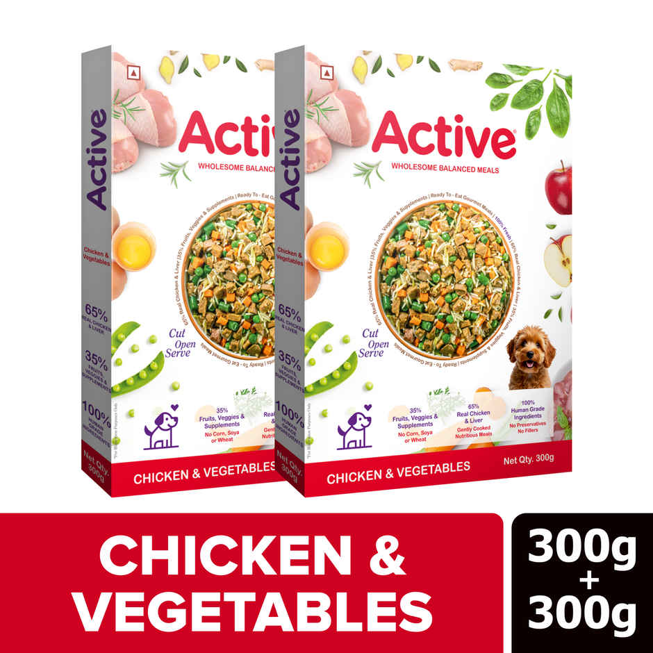 Active Chicken & Veg Dog Fresh Food (Adults & Puppies)