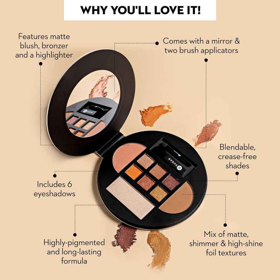 SUGAR Cosmetics Contour De Force Eyes And Face Palette - 02 Pink Pro