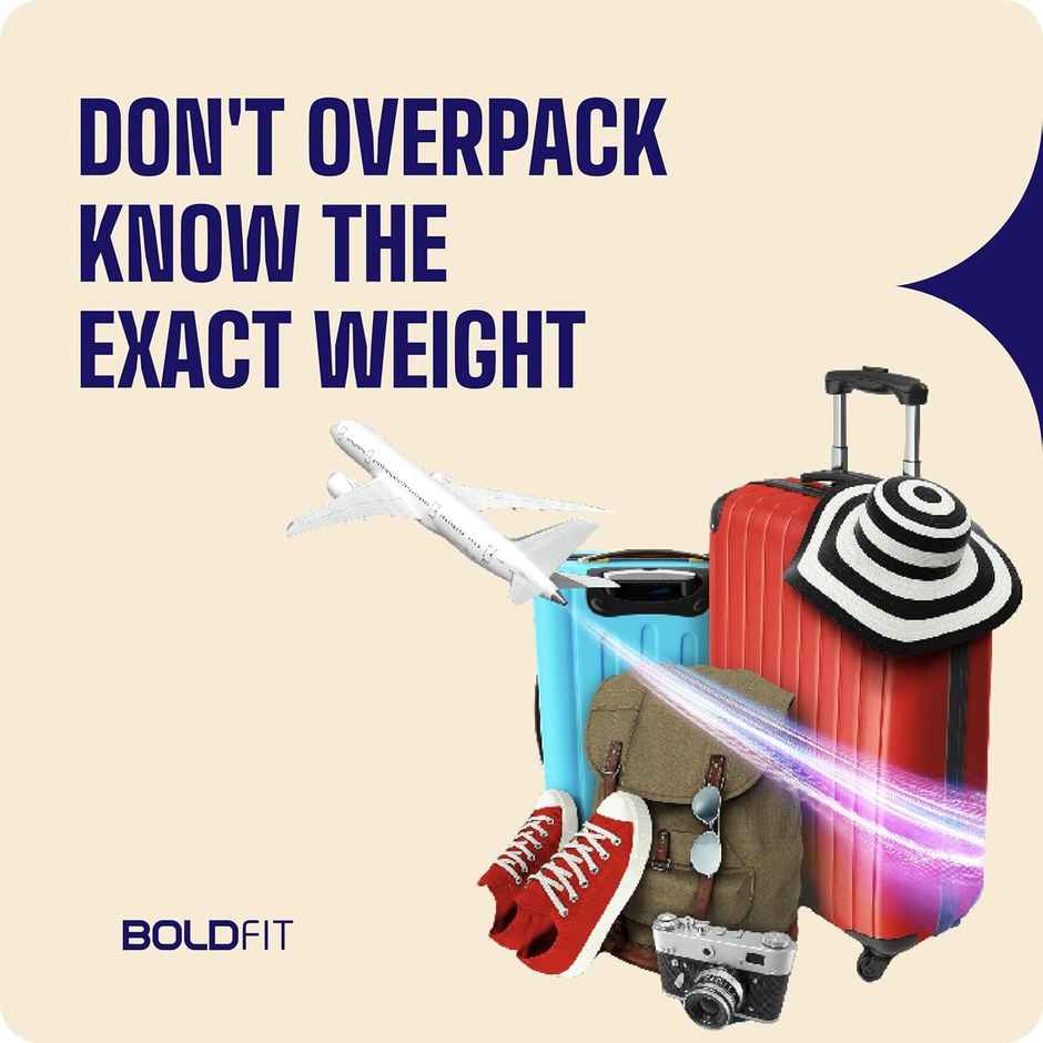 Boldfit Weight Machine For Luggage With Lcd Display Grey