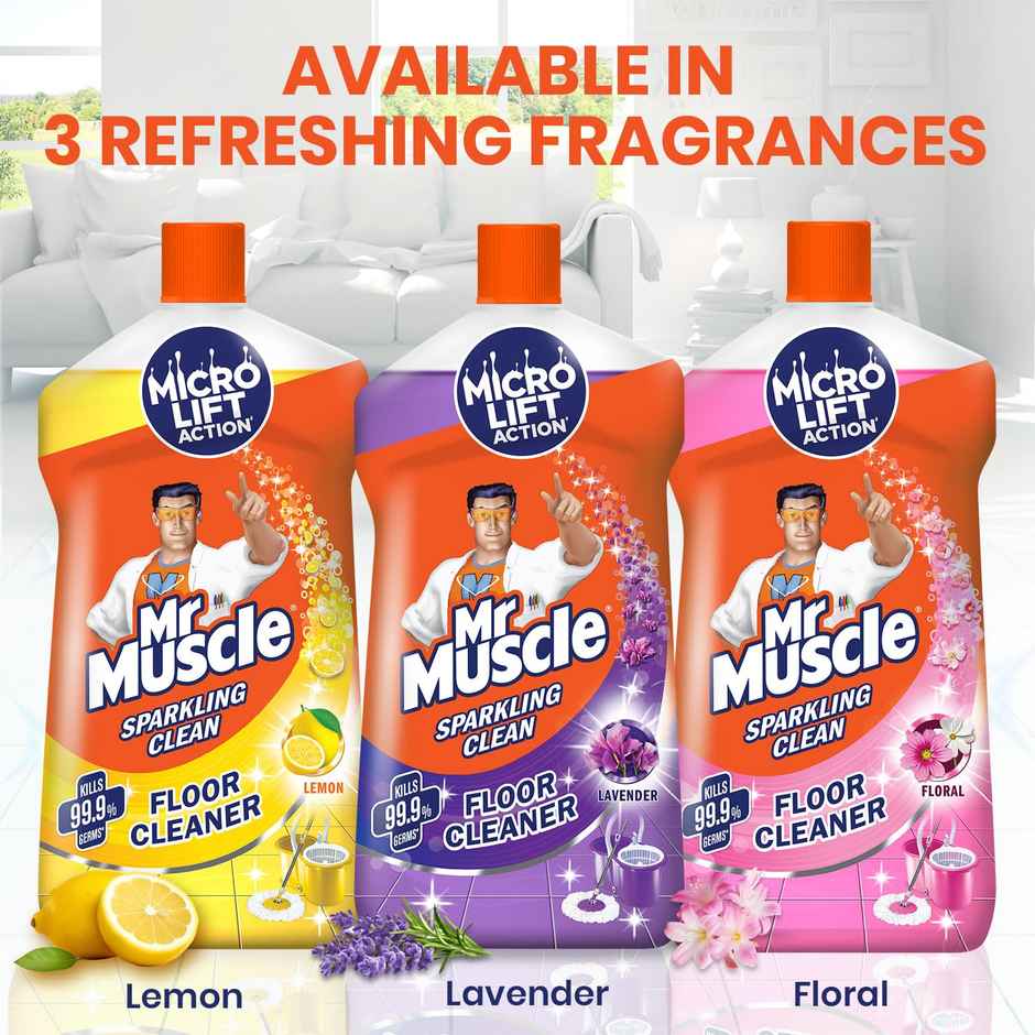 Mr. Muscle Lavender Sparkling Floor Cleaner Liquid