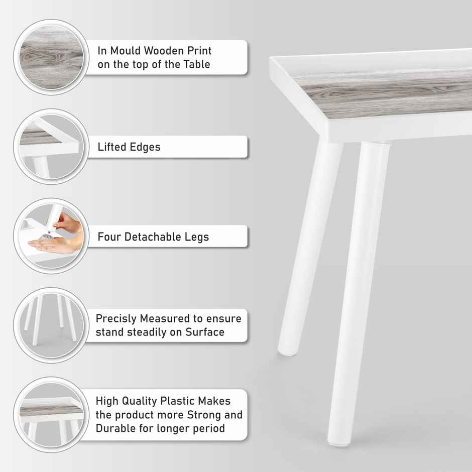 NAYASA Woodenfinish Square Side Table for Bedroom & Living Room - Bedside Stand | End Table