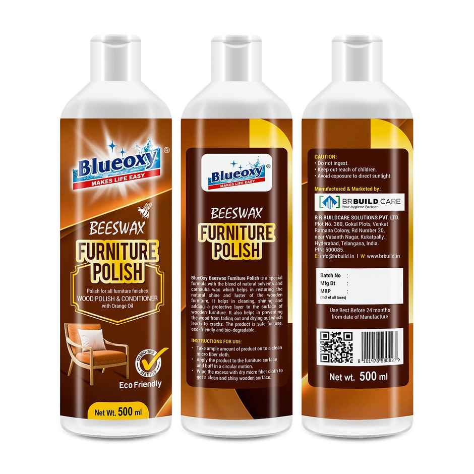 Blueoxy Beeswax Furniture Polish Gel | Wood Polish And Conditioner | Wooden Wax Polish