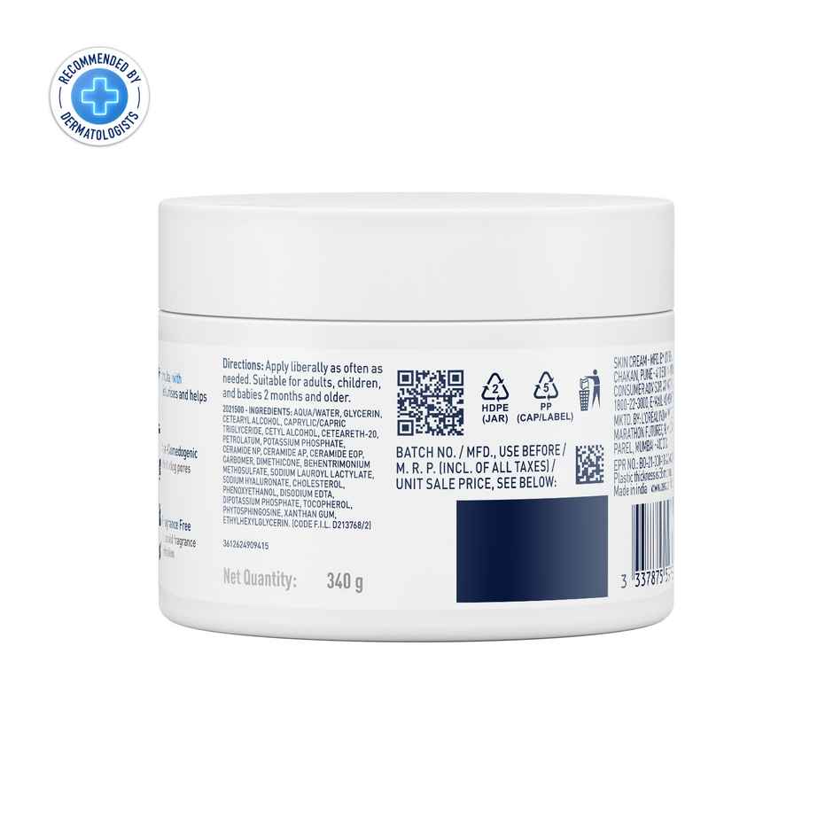 CeraVe Moisturizer For Dry Skin, Barrier Repair Cream With Ceramides, Dermatologist Recommended