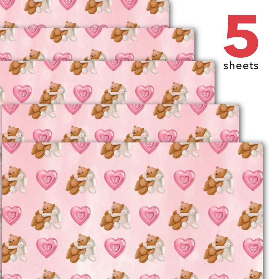 Tiger Notes Gift Wrap | Pink Teddy