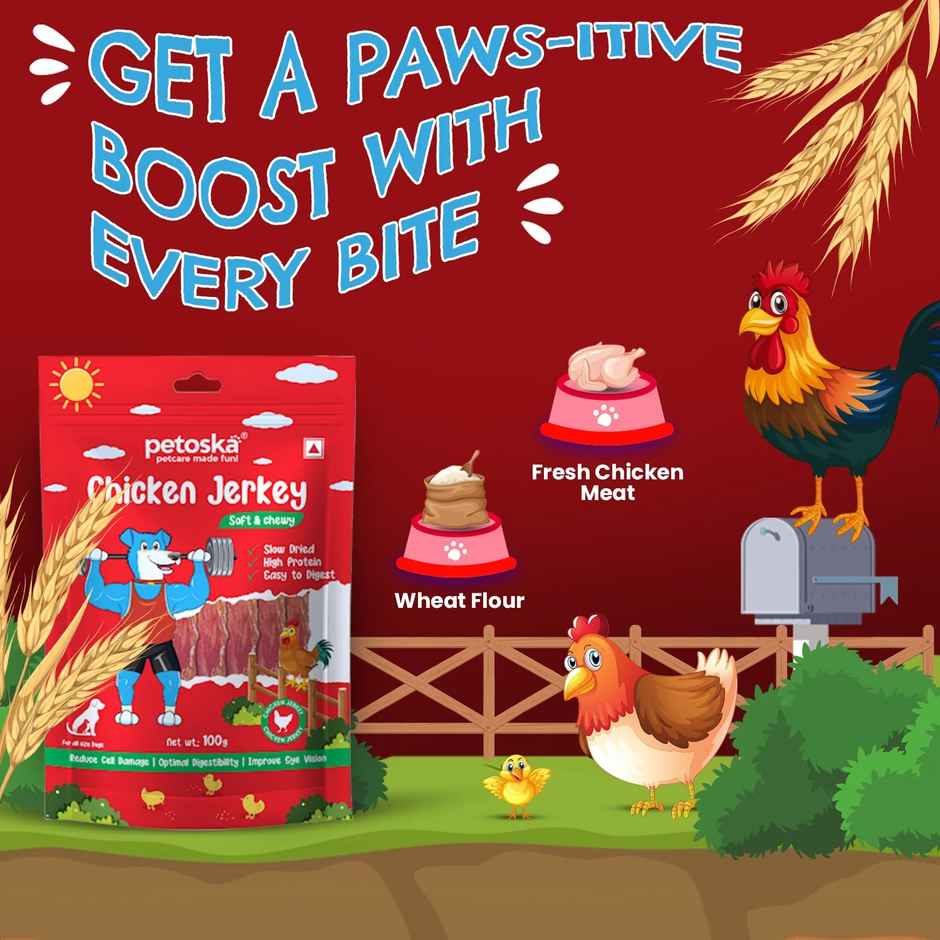 Petoska Dog Treats Chicken Jerky