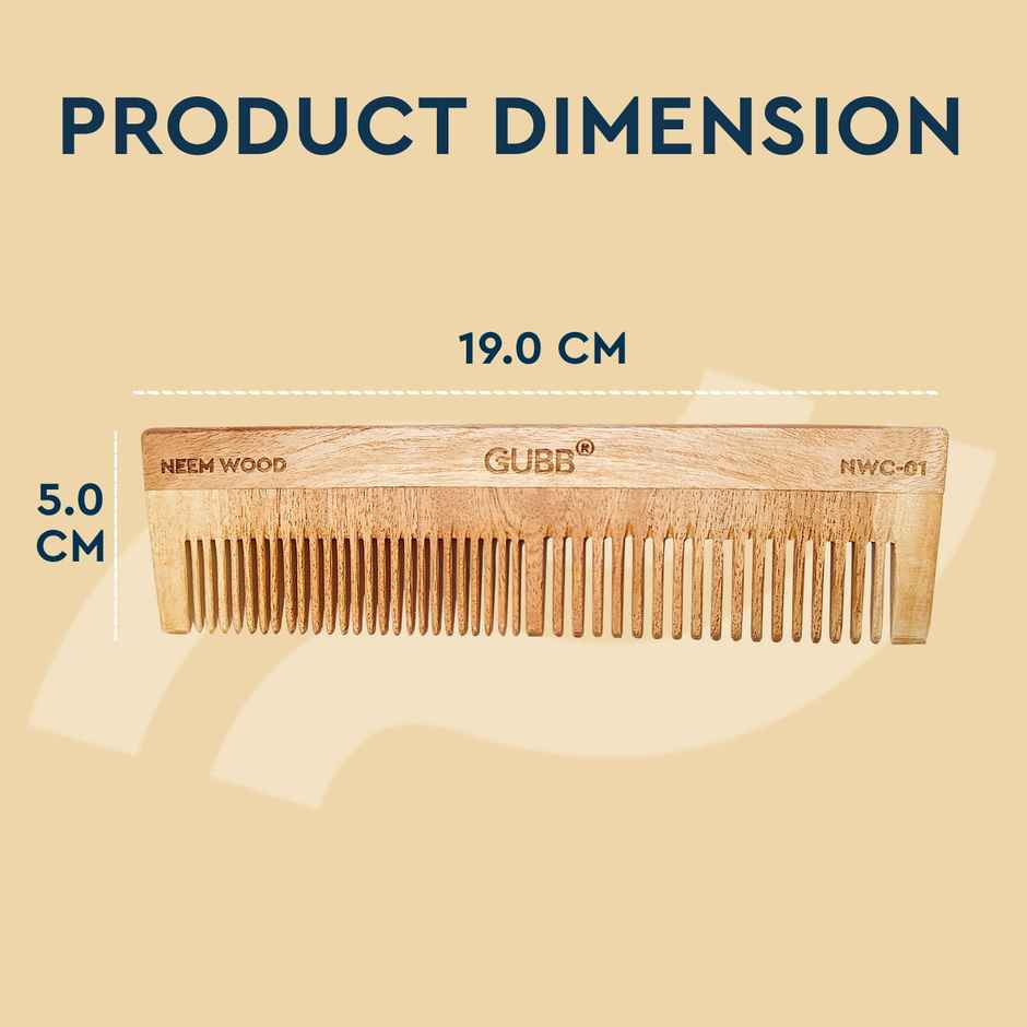 GUBB All Purpose Neem Wood Comb