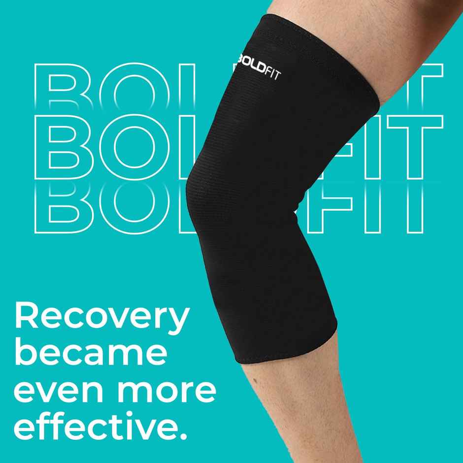 Boldfit Knee Caps For Women & Men Black Large