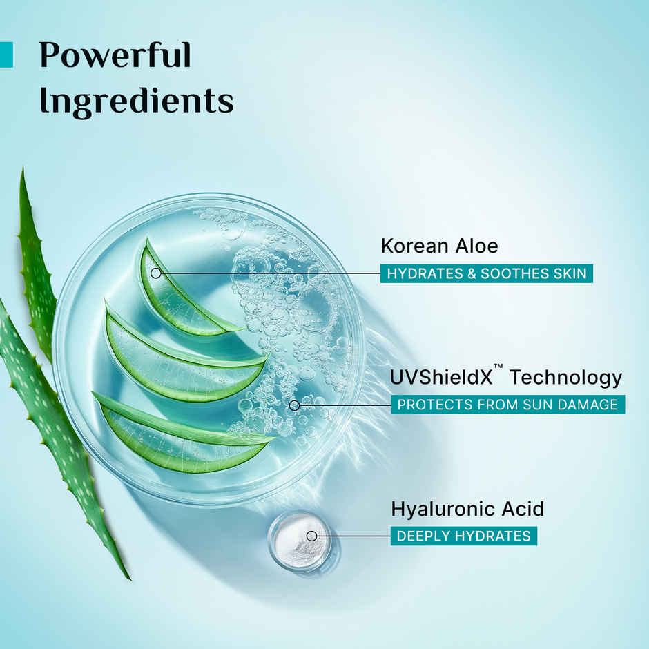 Pilgrim Korean Aloe Cooling Fluid Sunscreen SPF 50+ PA++++ with Hyaluronic Acid