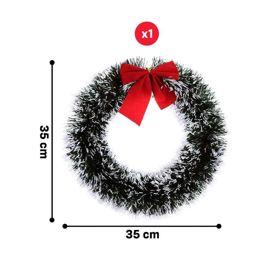 Artificial Christmas Wreath & Garland for Front Door and Wall Decoration | Party Propz