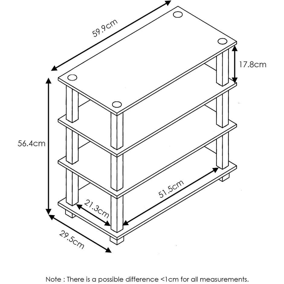 Arlavya Floor standing, weather proof, engineered wood shoe rack for home, Indoor & outdoor - Black