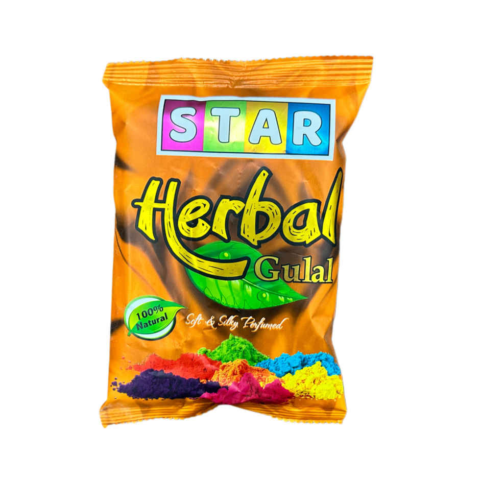 Holi Gulal Colors Combo | Pink | Green | Orange | Red | Yellow | Star