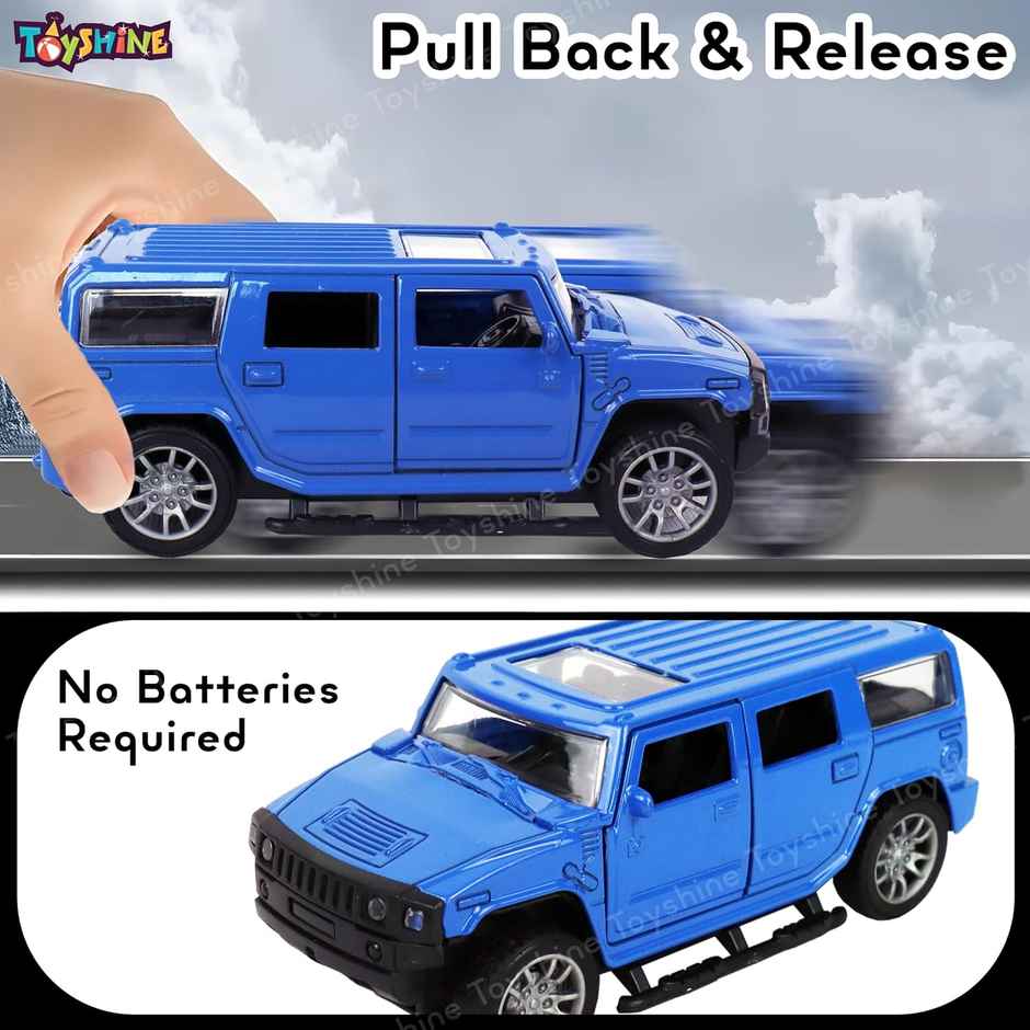 Toyshine 1:32 Scale Die Cast Racing H2 Model Vehicle Toy Car With Pull Back Function | Assorted