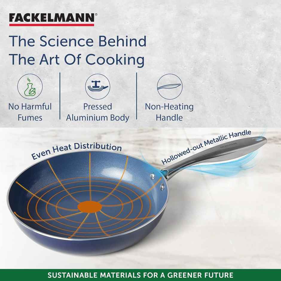 Fackelmann Ceramic Nonstick Fry Pan 24cm, German Tech, Induction, Egg Pan, Frying, Tossing, Saute