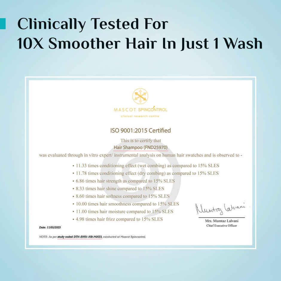 Pilgrim Patua & Keratin Hair Smoothening Shampoo For Dry & Frizzy Hair