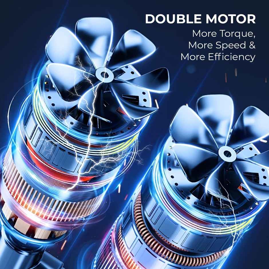 Bestor Portable USB Portable Fan 5-Speed,LED Display, Adjustable Tilt & Speed Compact, Blue