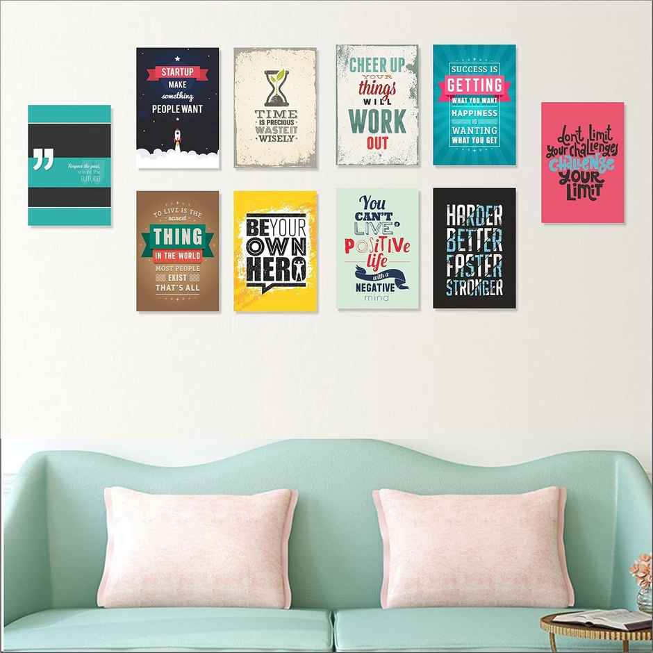 Paper Plane Design Wall Posters For Office Decor | Set of 10 | Size | 12 Inch x 18 Inch | D23