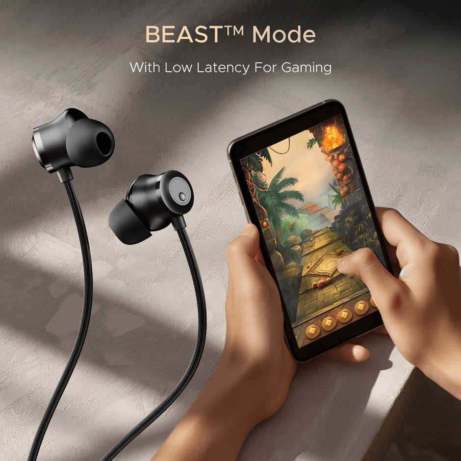 boAt Rockerz 255 Z Plus BT Neckband w/AI-ENx Tech, Spatial Audio, 50H Playback,(Classic Black)