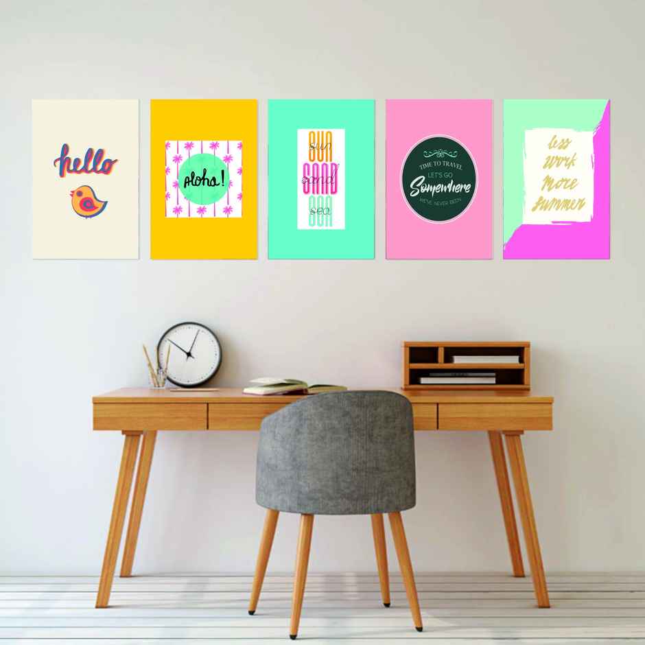 Paper Plane Design Travel Theme Wall Posters | Set of 10 | (12 Inch x 18 Inch) D16