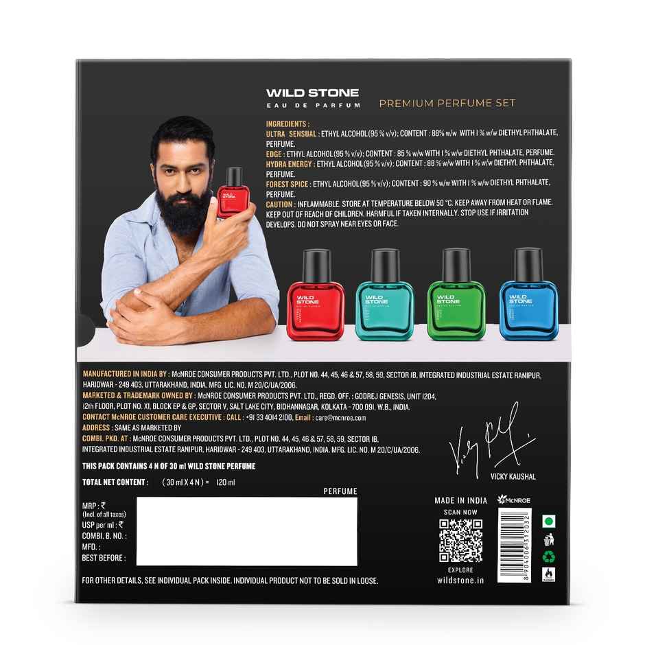 Wild Stone Edge Forest Spice Hydra Energy And Ultra Sensual Perfume Combo For Men