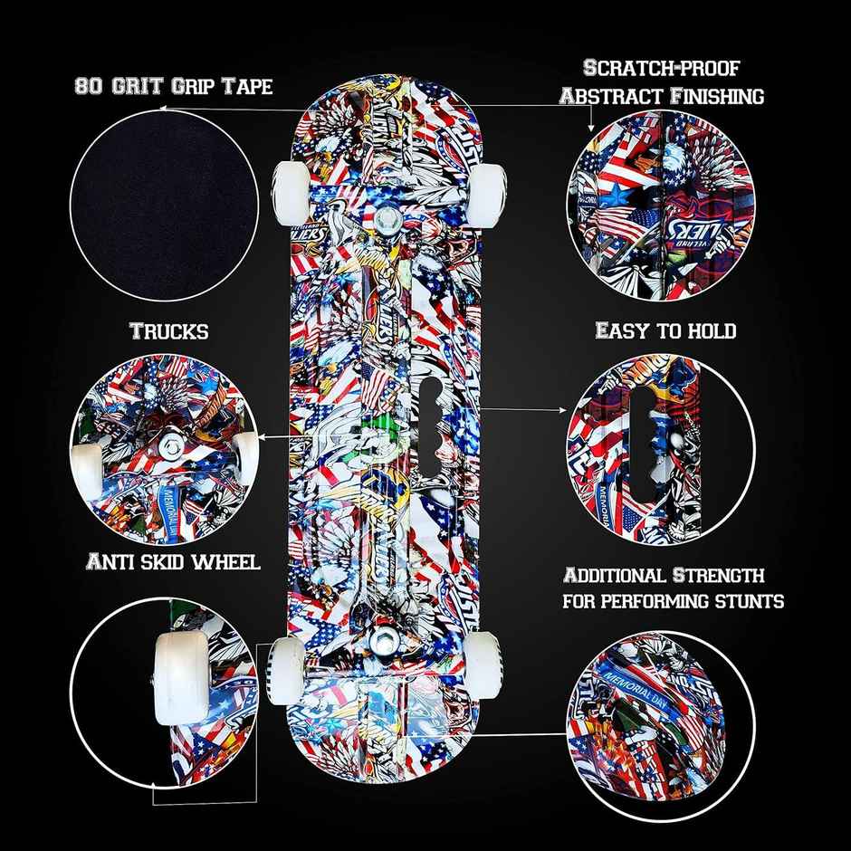 Jaspo Destructor Camouflage Carbon Graphite & Graffiti Fiber Skateboards 31X8 Inche Above 8 Year