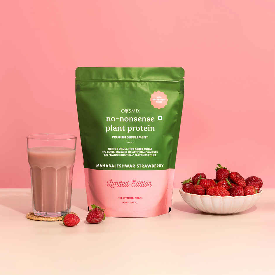 Cosmix No-Nonsense Plant Protein Mahabaleshwar Strawberry