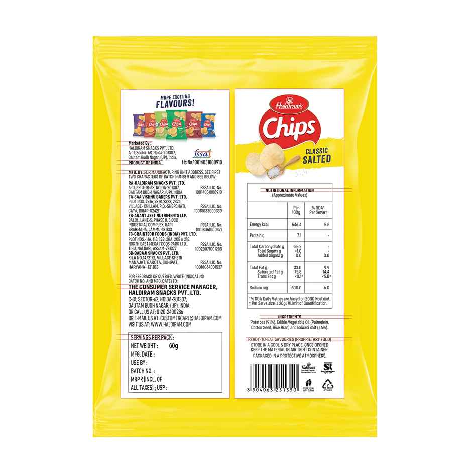 Haldiram's Chips Classic Salted Combo