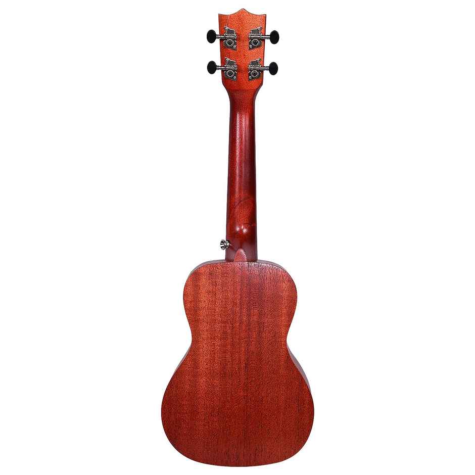 Kadence Concert Ukulele 23 Inch Cinnamon Brown, Fluorocarbon Strings, Matt Finish with Strap & Bag