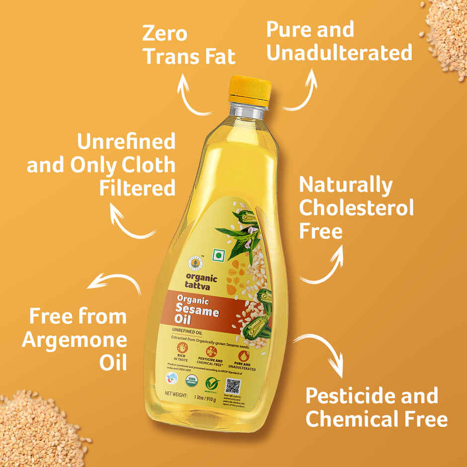 Organic Tattva Sesame (Til-Gingelly) Cold Pressed Oil