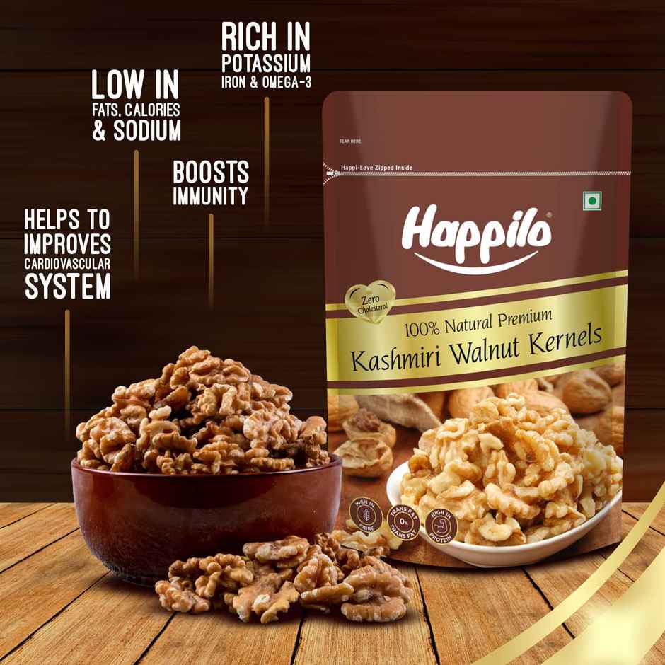 Happilo Kashmiri Walnut Kernels|Akhrot Giri|Dry Fruits