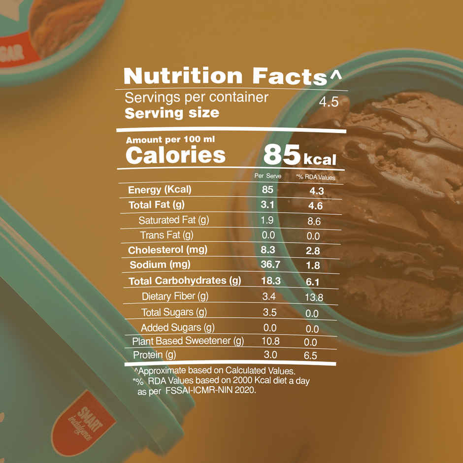 The Brooklyn Creamery Chocolate Fudge Brownie Ice Cream Tub |Low Calorie Zero Added Sugar