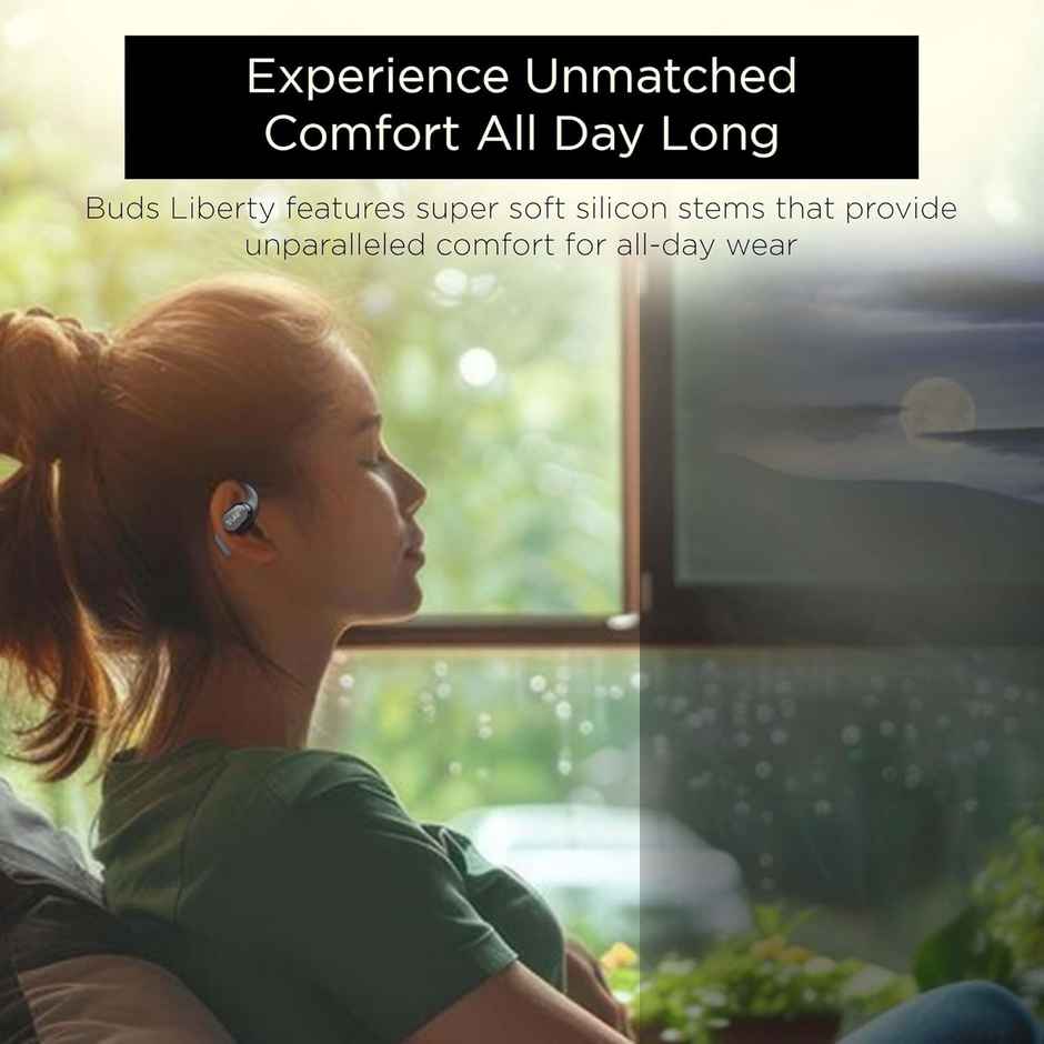 truke Buds Liberty Truly Wireless Bluetooth OWS with SpatialAudio, 60H Battery - OnyxBlack