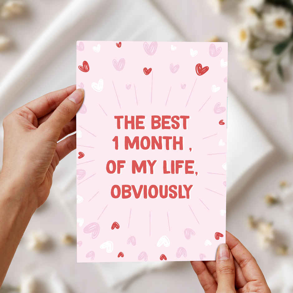 Happy Mail 1St Month Anniversary Monthiversary Card