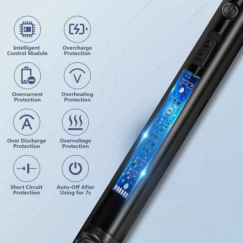 DALUCI Electric Gas Lighter USB Rechargeable Long Neck Flameless Stove Lighter Multicolor