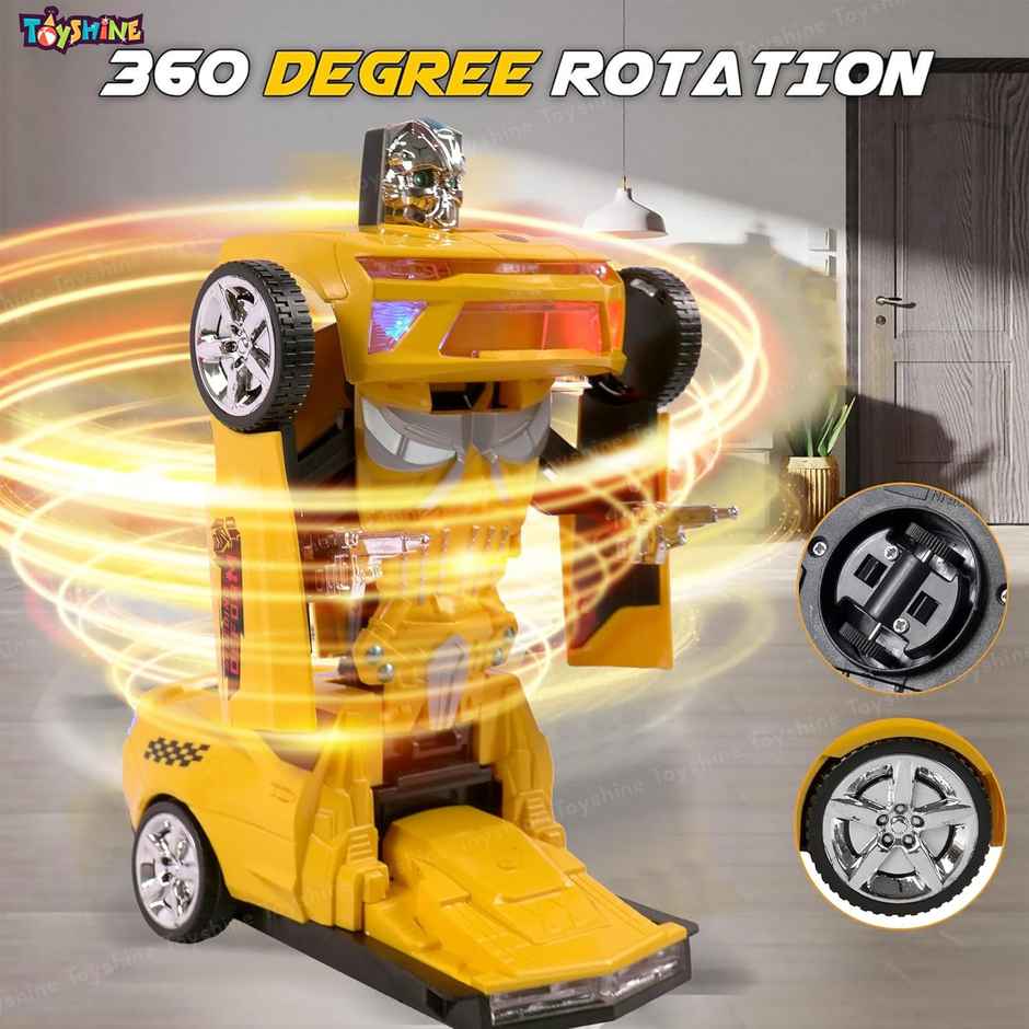 Toyshine 2-In-1 Auto Transforming Auto Robots Action Vehicle Toy