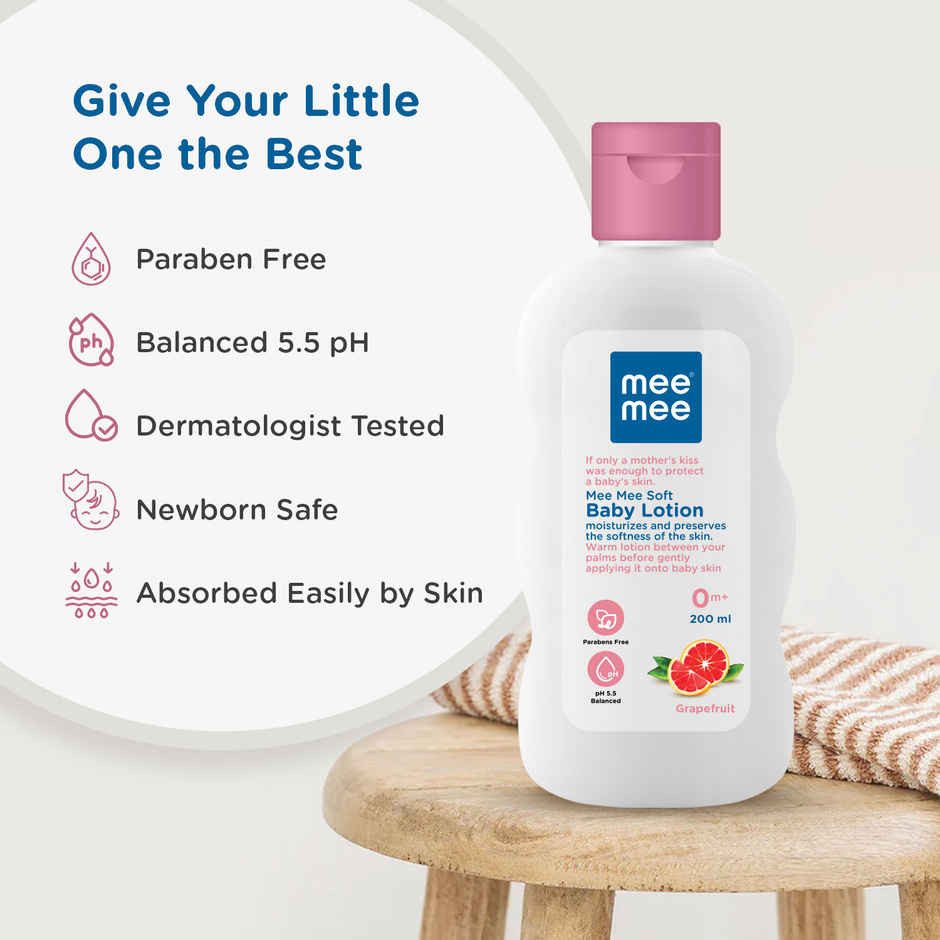 Mee Mee Baby Lotion With Grapefruit Extracts| Newborn Friendly