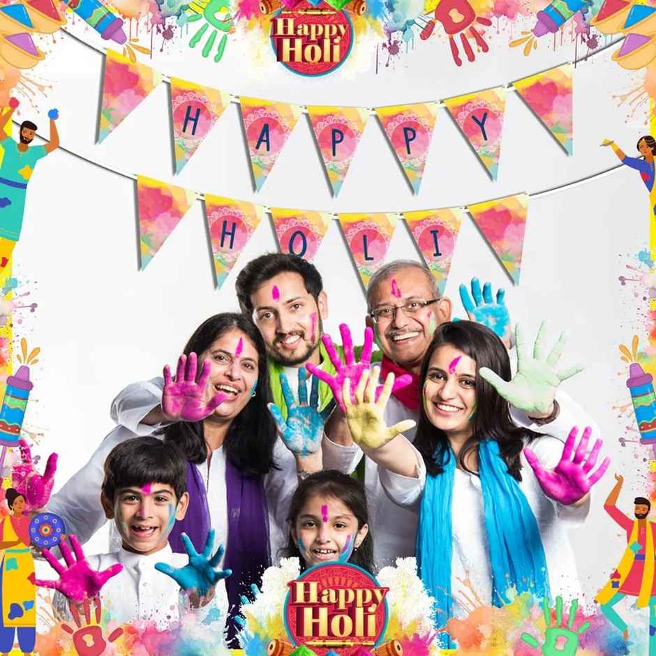Happy Holi Bunting Banner | Picfest