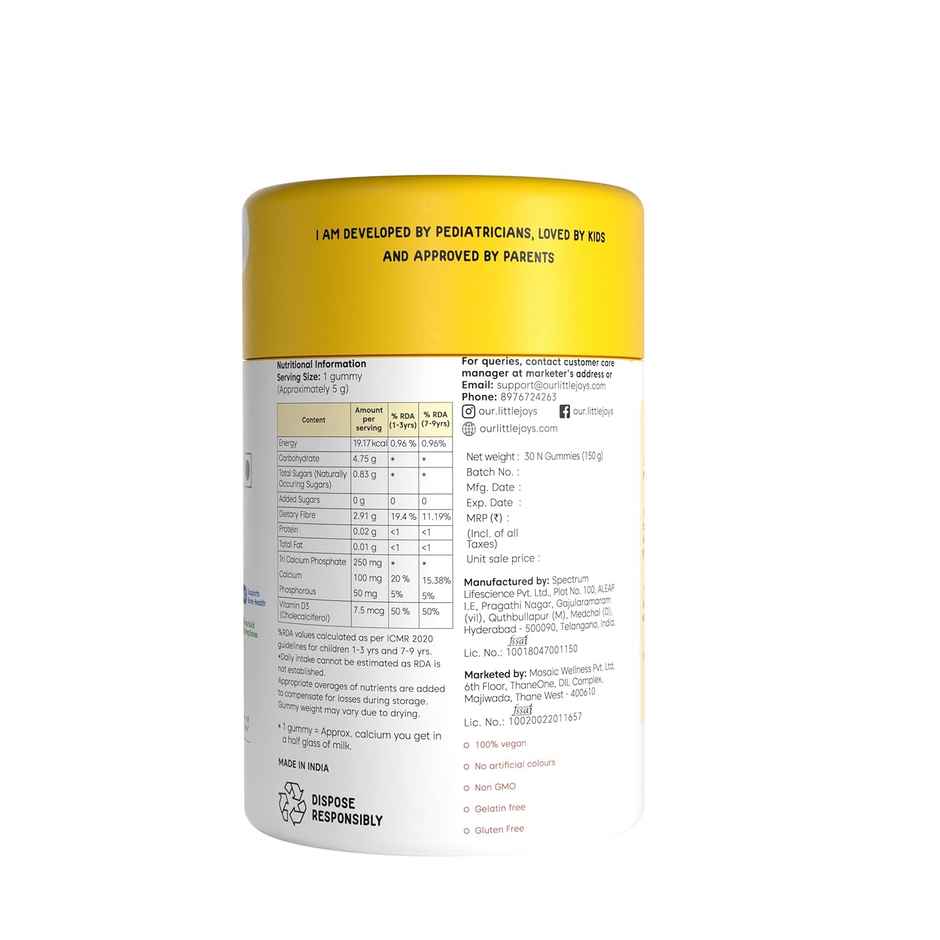 Little Joys Calcium Gummies | 2+ Years - Strawberry