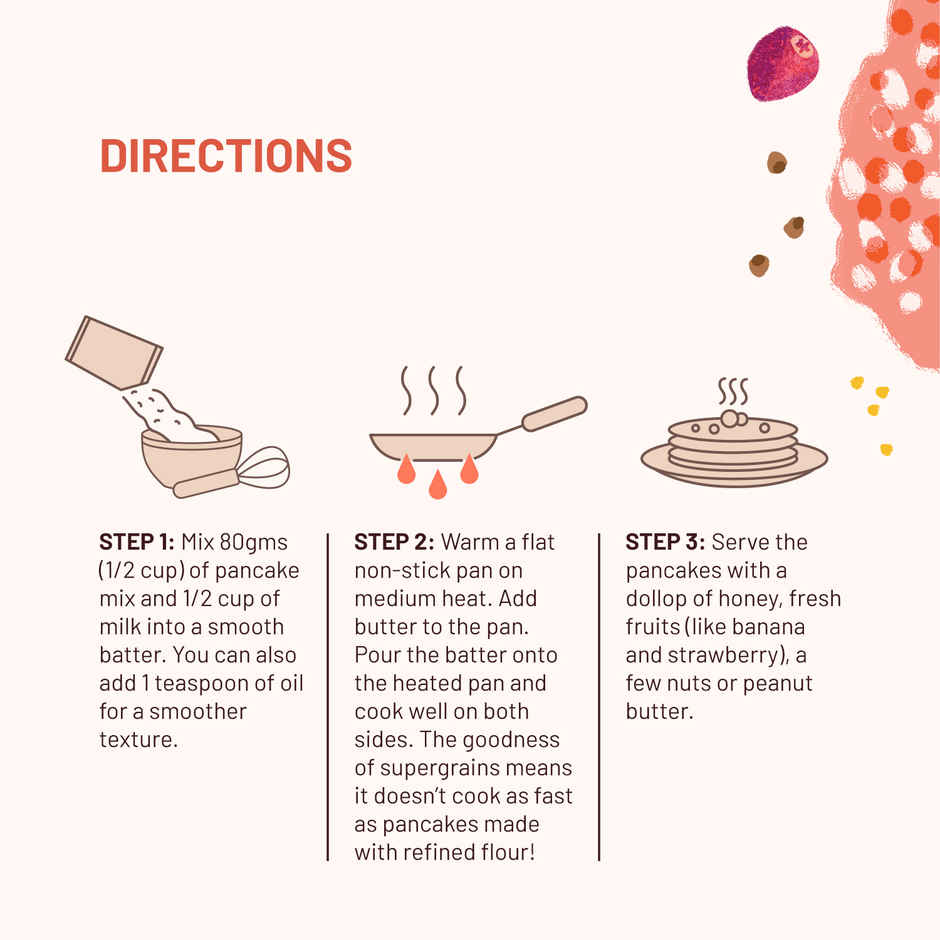 Mille Classic Pancake mix | Zero Sugar | No atta | No maida, Gluten free | 17g Protein | 8g Fibre